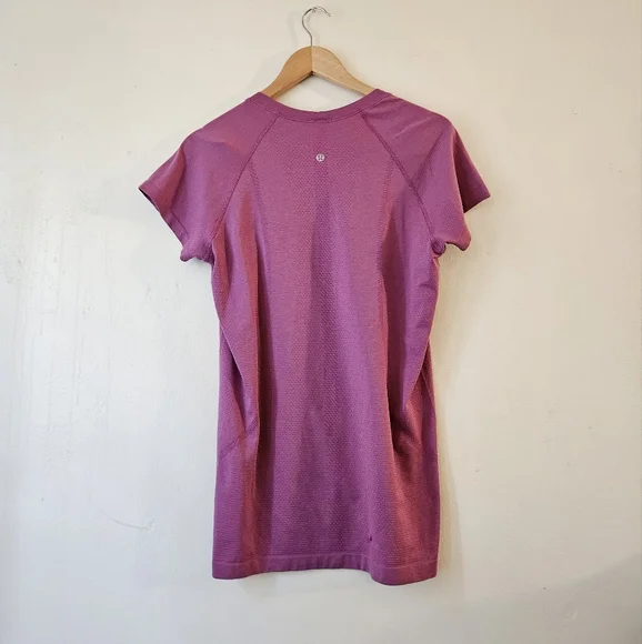 Lululemon Swiftly Tech SS 2.0 Size 12 Purple Shirt - Picture 2 of 5